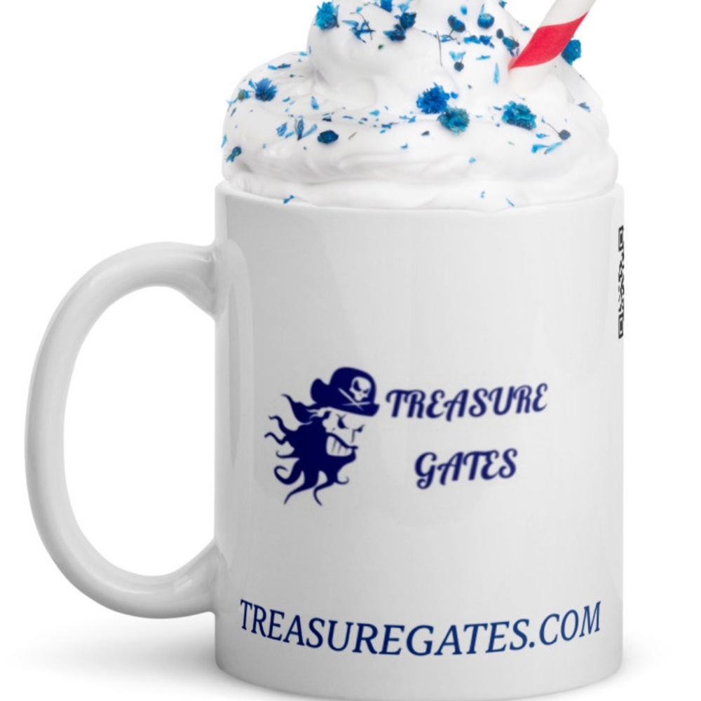 TreasureGates White Glossy Mug